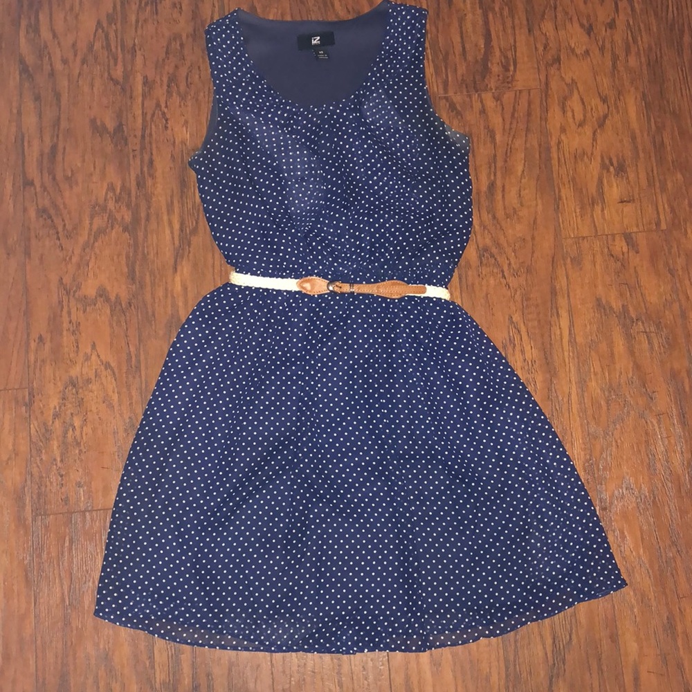 Navy With Polkadots Dress